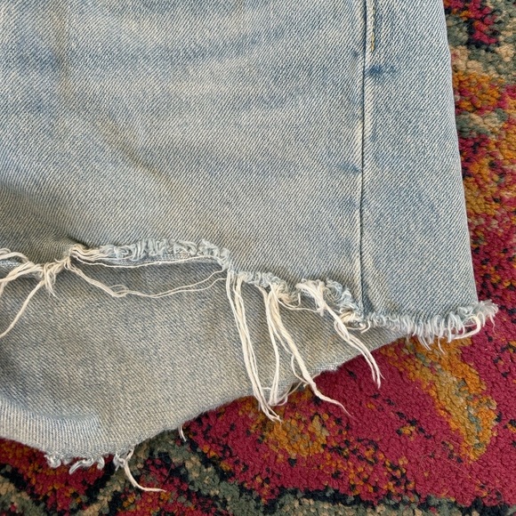 Levi's | Women’s Light Blue Denim Premium 501 Raw Hem Buttonfly Jean Shorts, 31 - Picture 12 of 16